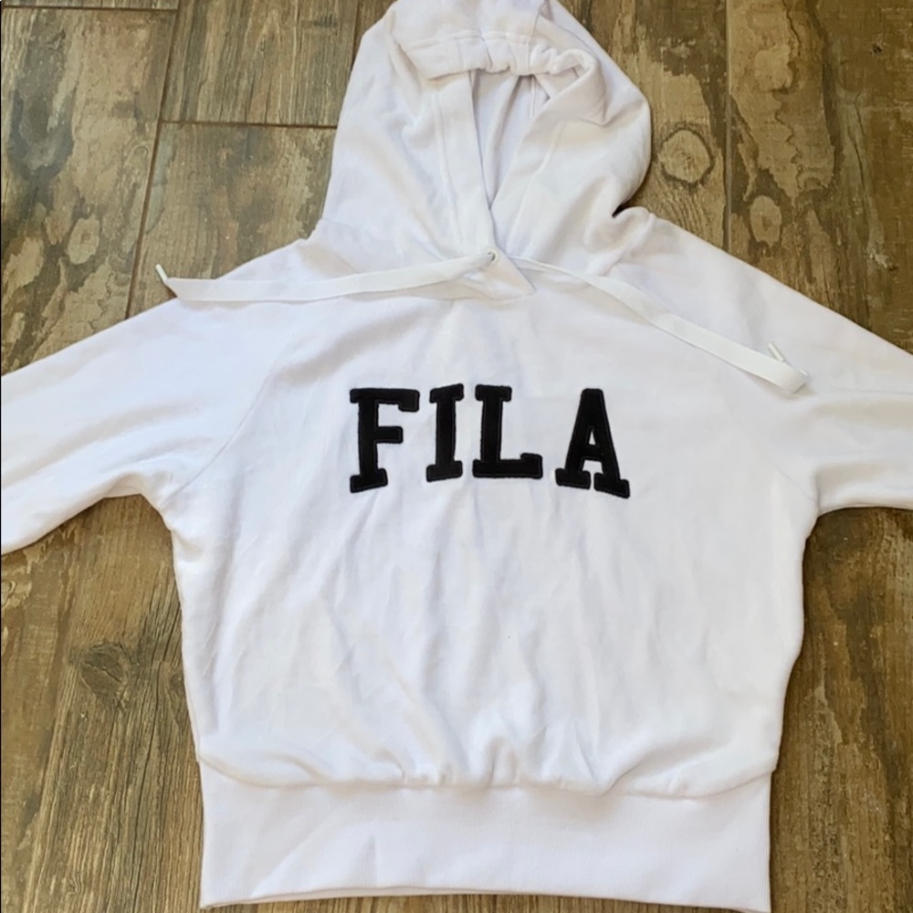 Cropped mid sleeve hoodie
